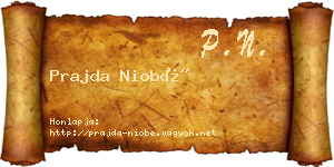Prajda Niobé névjegykártya